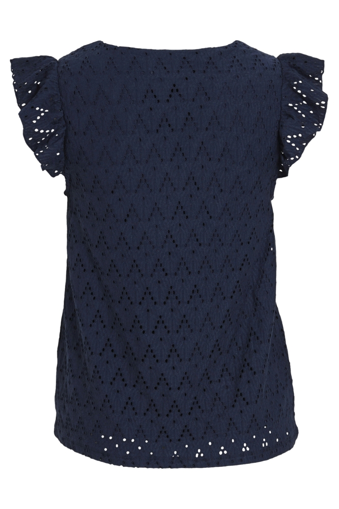 VIAMALINA V-NECK C/S TOP/PB 14104110 Navy Blazer